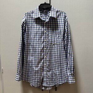 NORDSTOM SMARTCARE  long sleeve plaid men’s shirt  Sz: 16 / 35